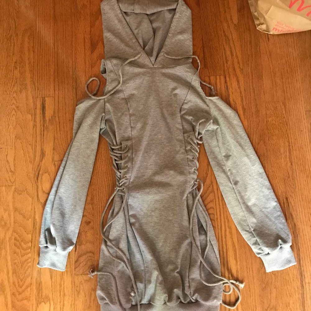Discontinued Gray Cutout dress